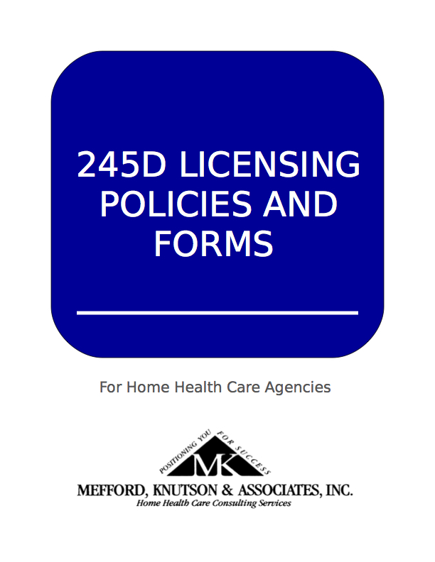 245D Licensing Policies and Forms
